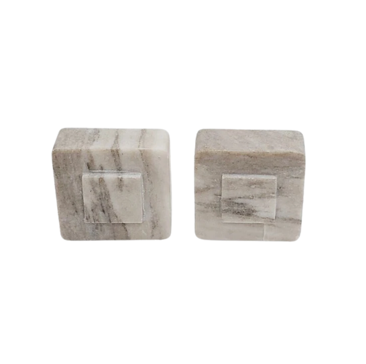 Marble Square Bookends