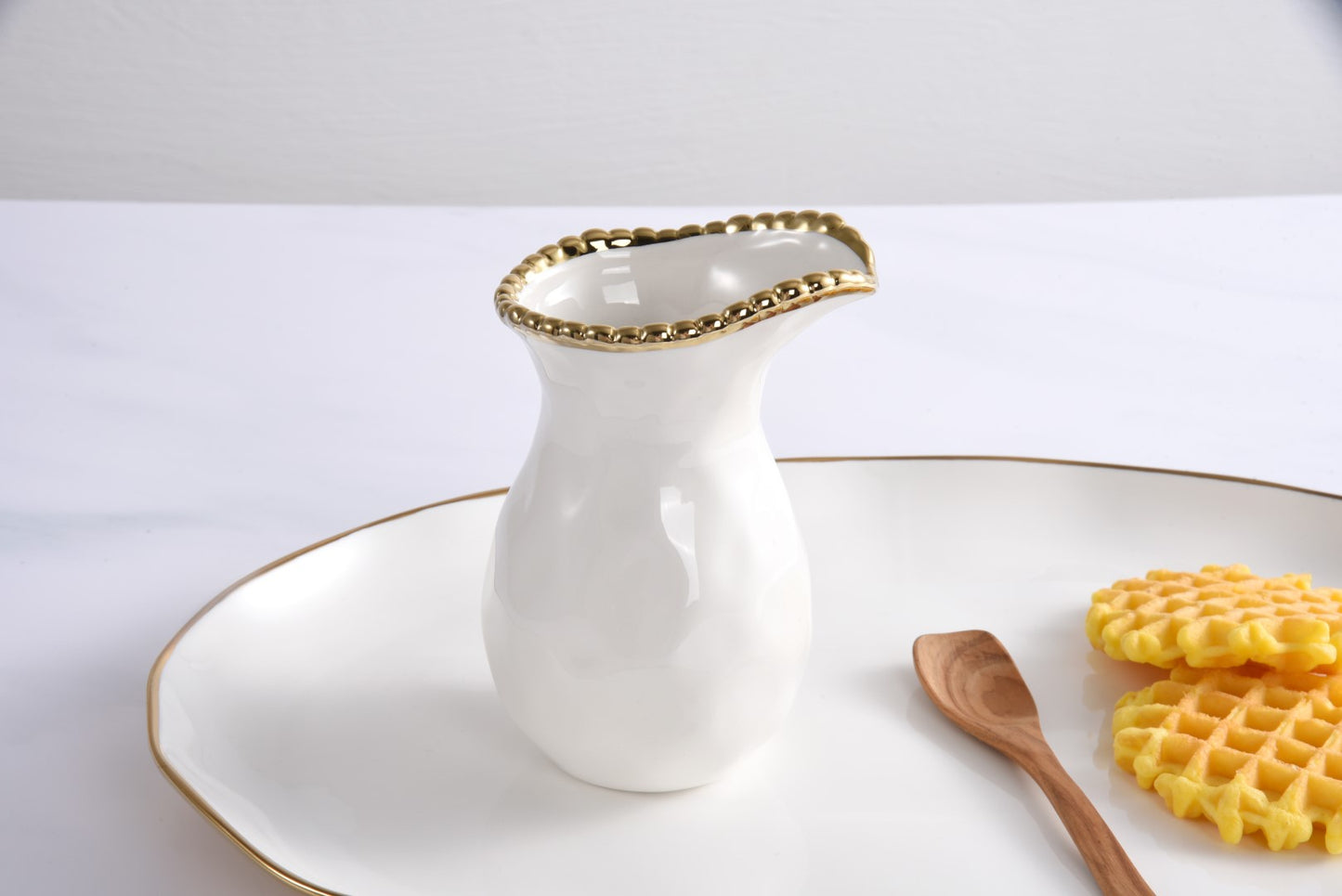 CER-White Gold Creamer Pitcher