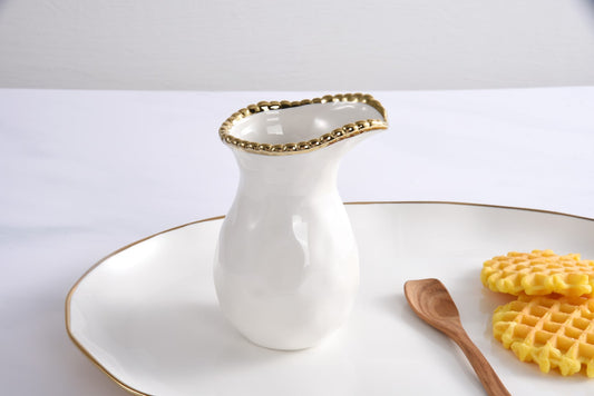 CER-White Gold Creamer Pitcher
