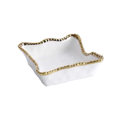 CER-White Gold Cocktail Napkin Holder