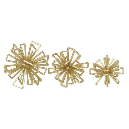Litton Lane Gold Metal Geometric Sculptures L