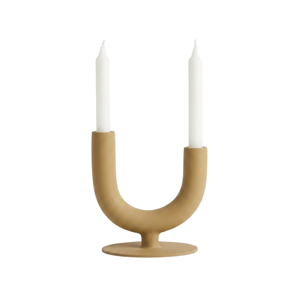 Textured Metal Double Cone Candle Holder