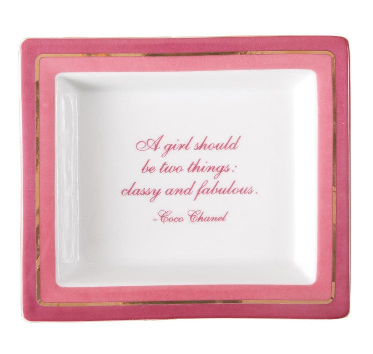 Porcelain Message Tray / Classy Fabulous