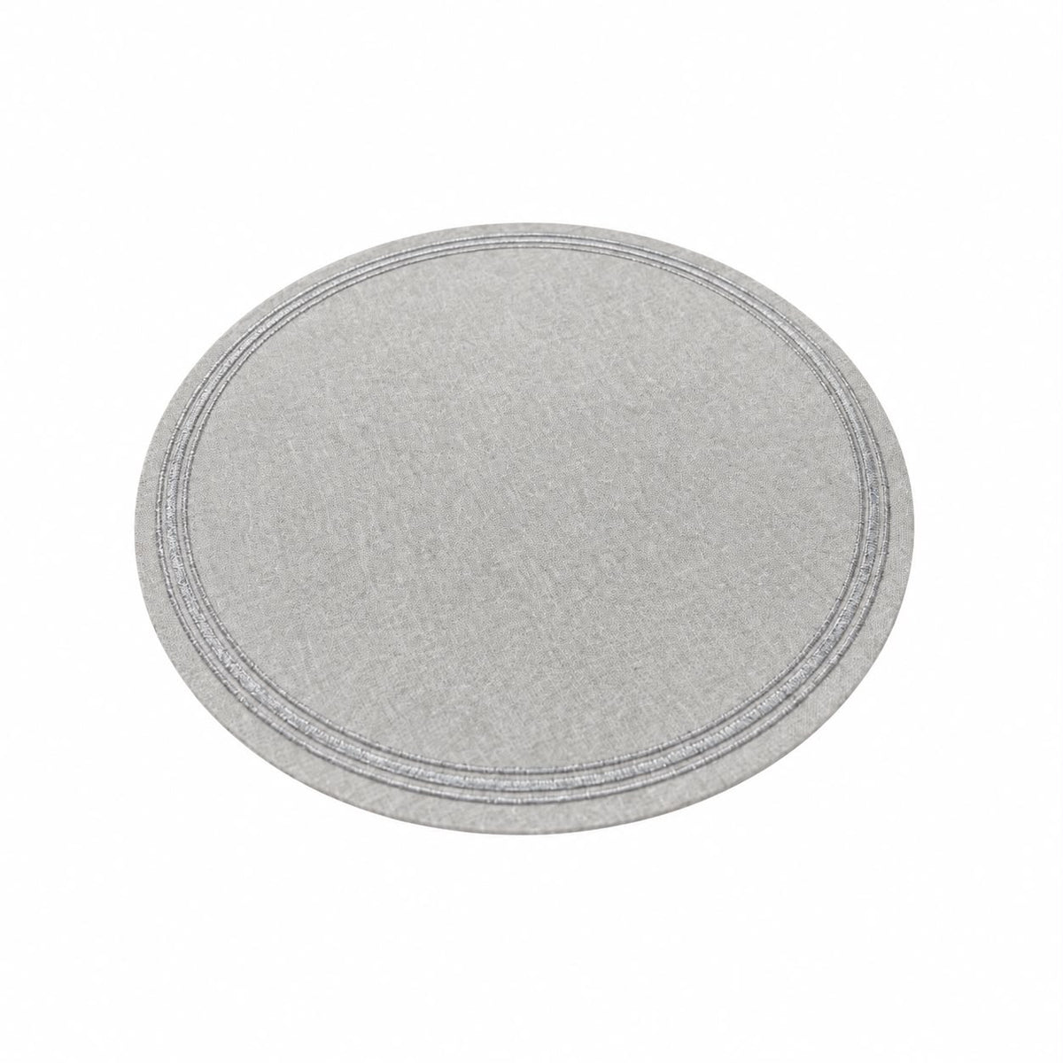 Victoria Milky Round Placemat w/ Triple Line Embroidery | Details Panamá