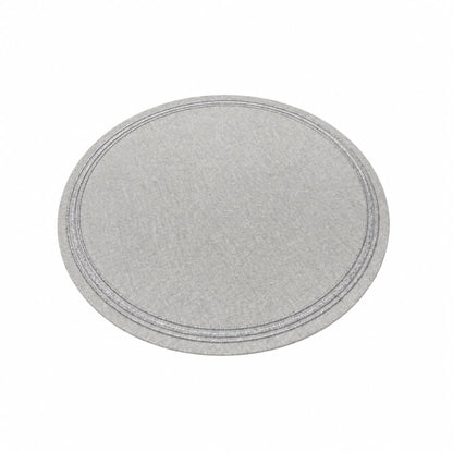 Victoria Milky Round Placemat w/ Triple Line Embroidery | Details Panamá