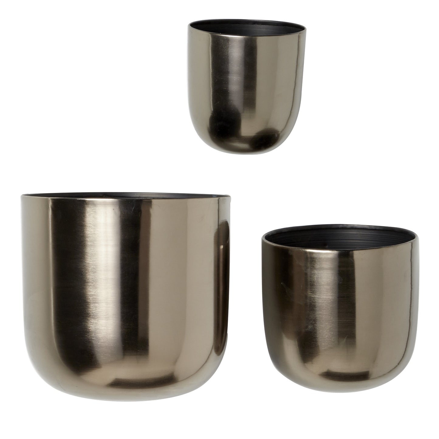 Bronze Metal Floating Indoor/Outdoor Wall Planters S/3