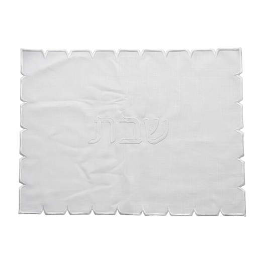 Spillproof Scallop Challah Cover 14X20 White