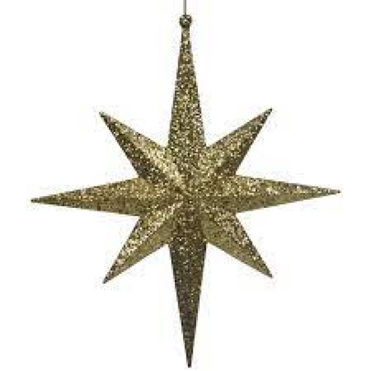 Gold Glitter Star Ornaments