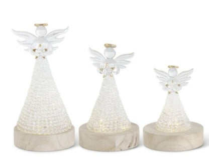 Handcrafted Spun Glass Led Angel S