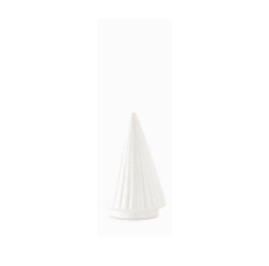 Vertical Ribbed White Ceramic Christmas Tree