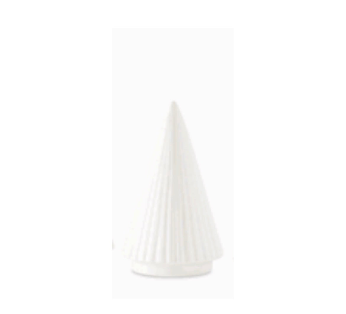 Vertical Ribbed White Ceramic Christmas Tree