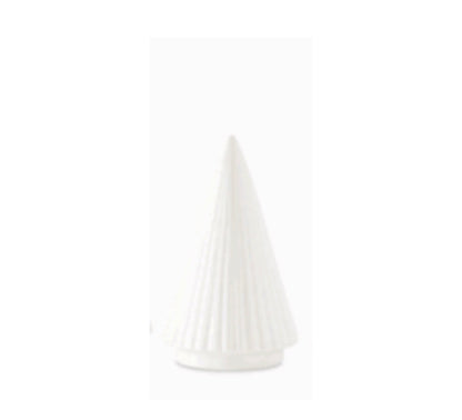 Vertical Ribbed White Ceramic Christmas Tree
