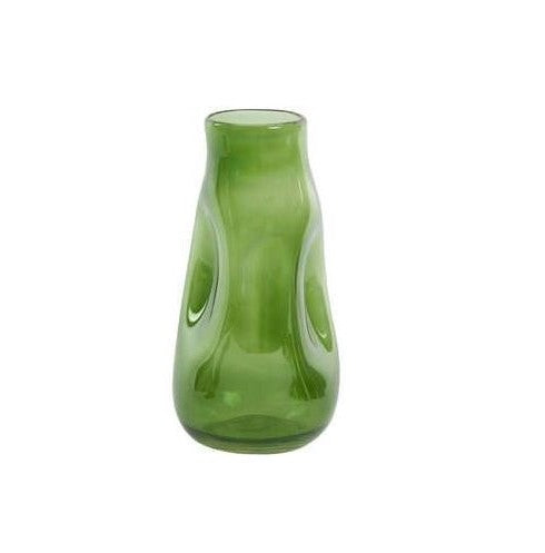 Metallic Green Glass Vases