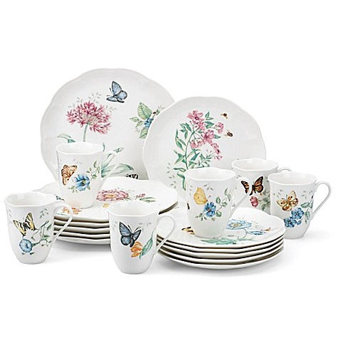 Butterfly Meadow 18 Piece Dinnerware Set