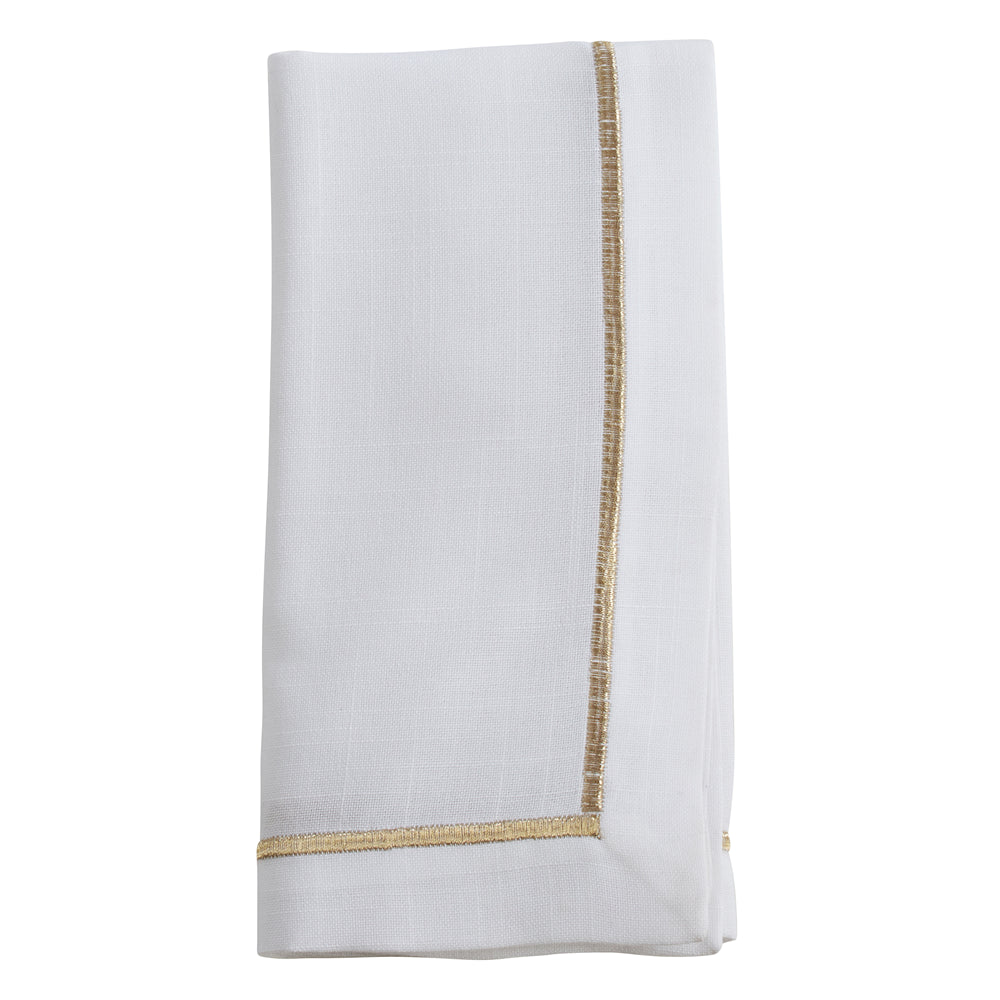 Gold Line Embroidered Design Napkin