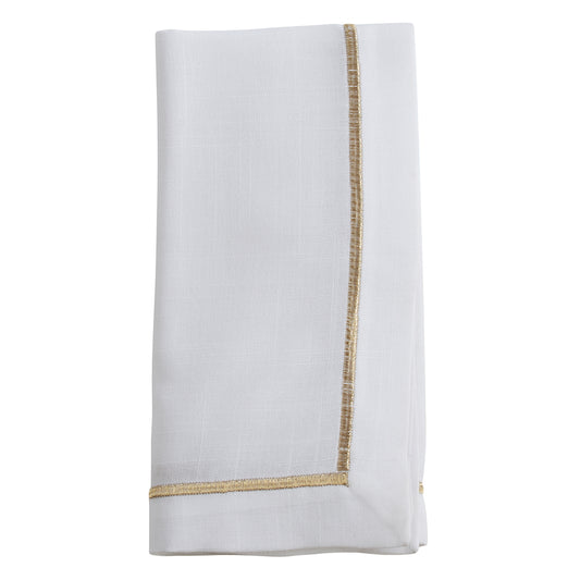 Gold Line Embroidered Design Napkin | Details Panamá