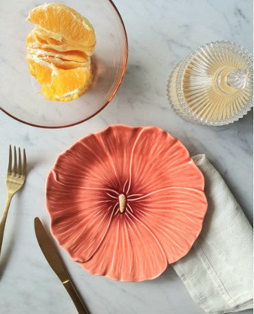 Hollyhock Maria Flor Dessert Plate