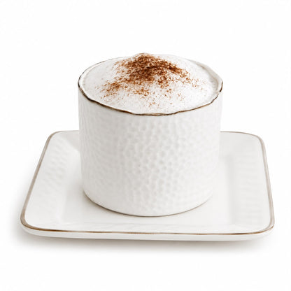 Orbit White Teacup & Saucer
