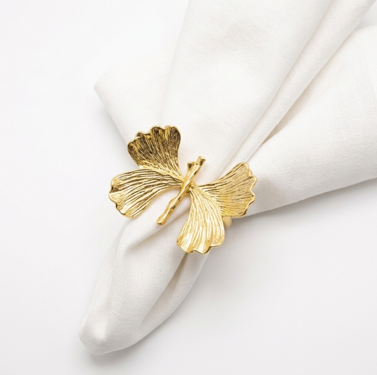 Modern Butterfly Napkin Ring Gold
