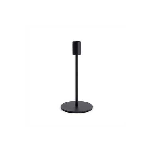 Metal Candle Holder 10 X 20cm blk