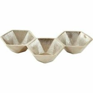 Silver Triple Hexagonal Bowls