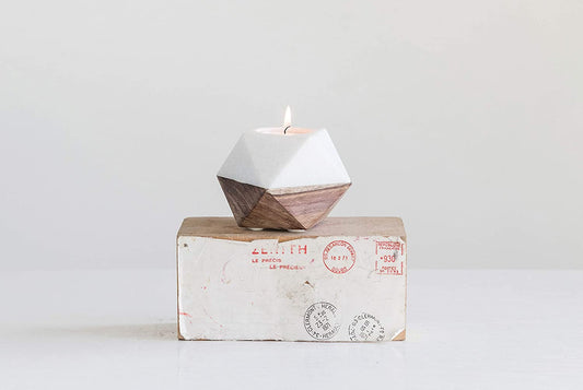 Marble & Wood Tealight holder