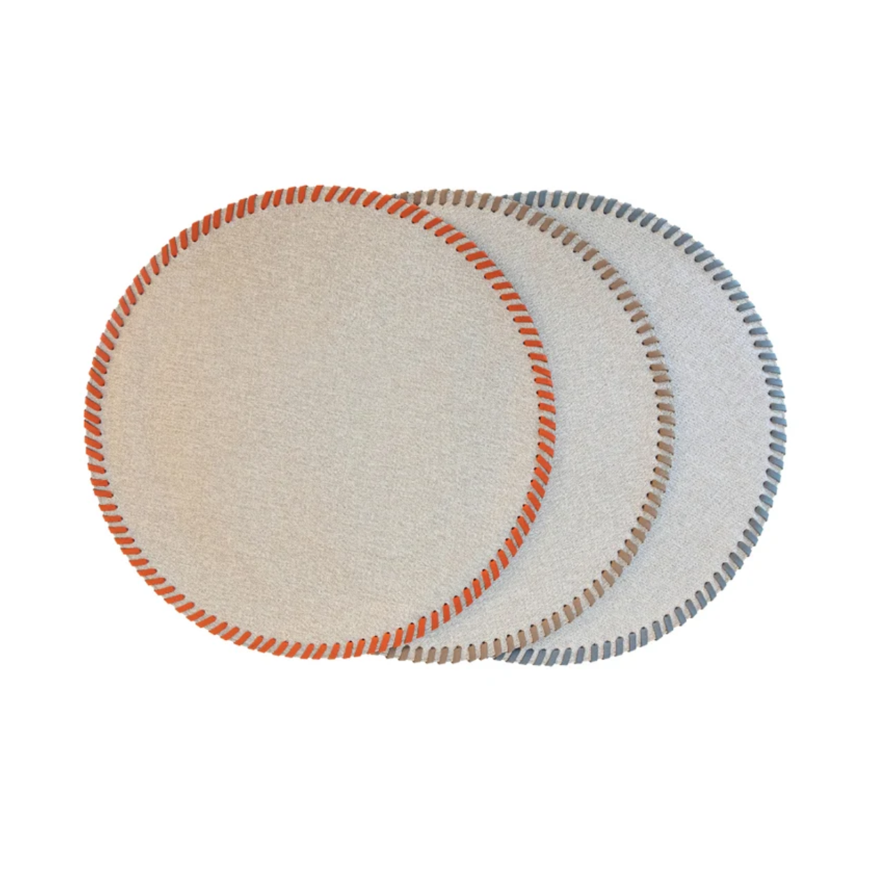 Round Placemat With Leather Band