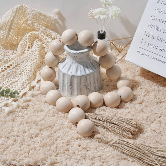 Wood Large Beaded Garland