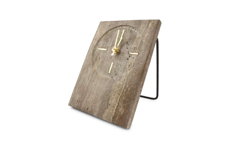 Travertine Table Clocks