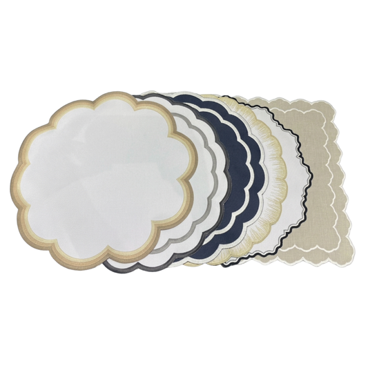Scalloped Placemats S/4