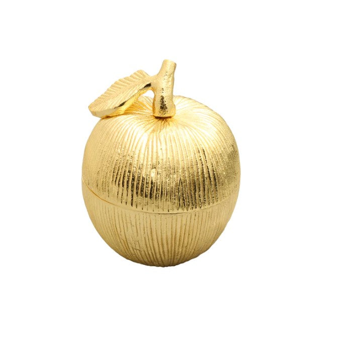 Gold Apple Shaped Honey Jar With Spoon