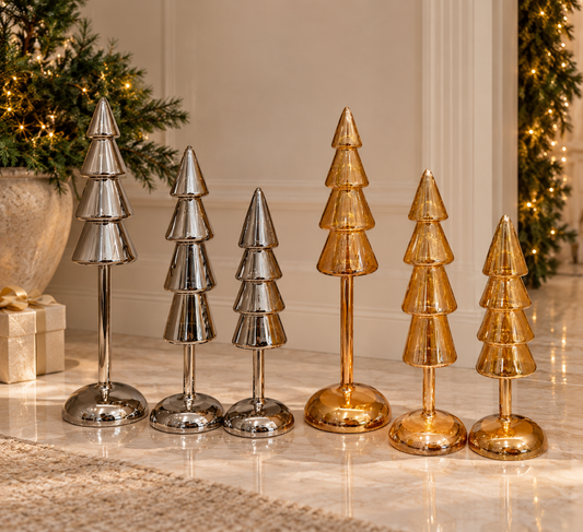 Twinkling Christmas Trees On Stand | Details Panamá