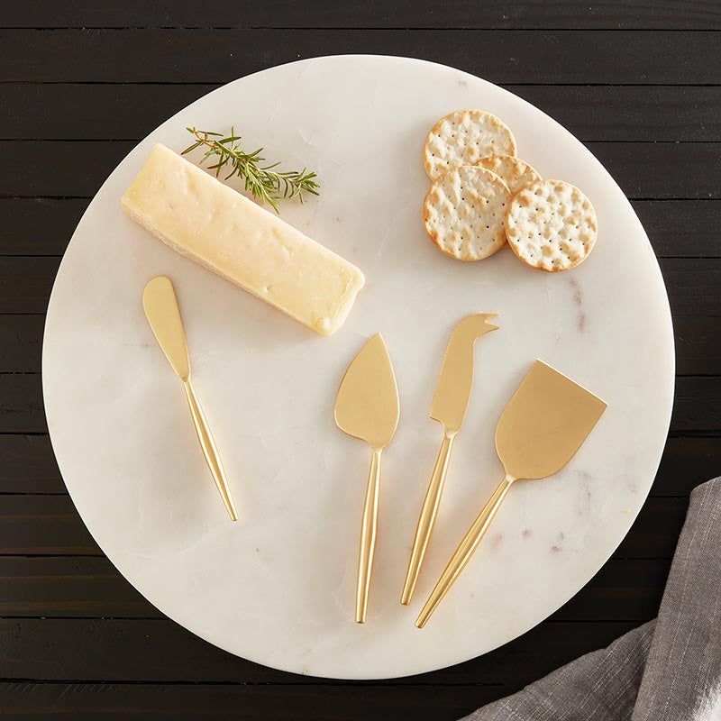 Matte Gold Cheese Set