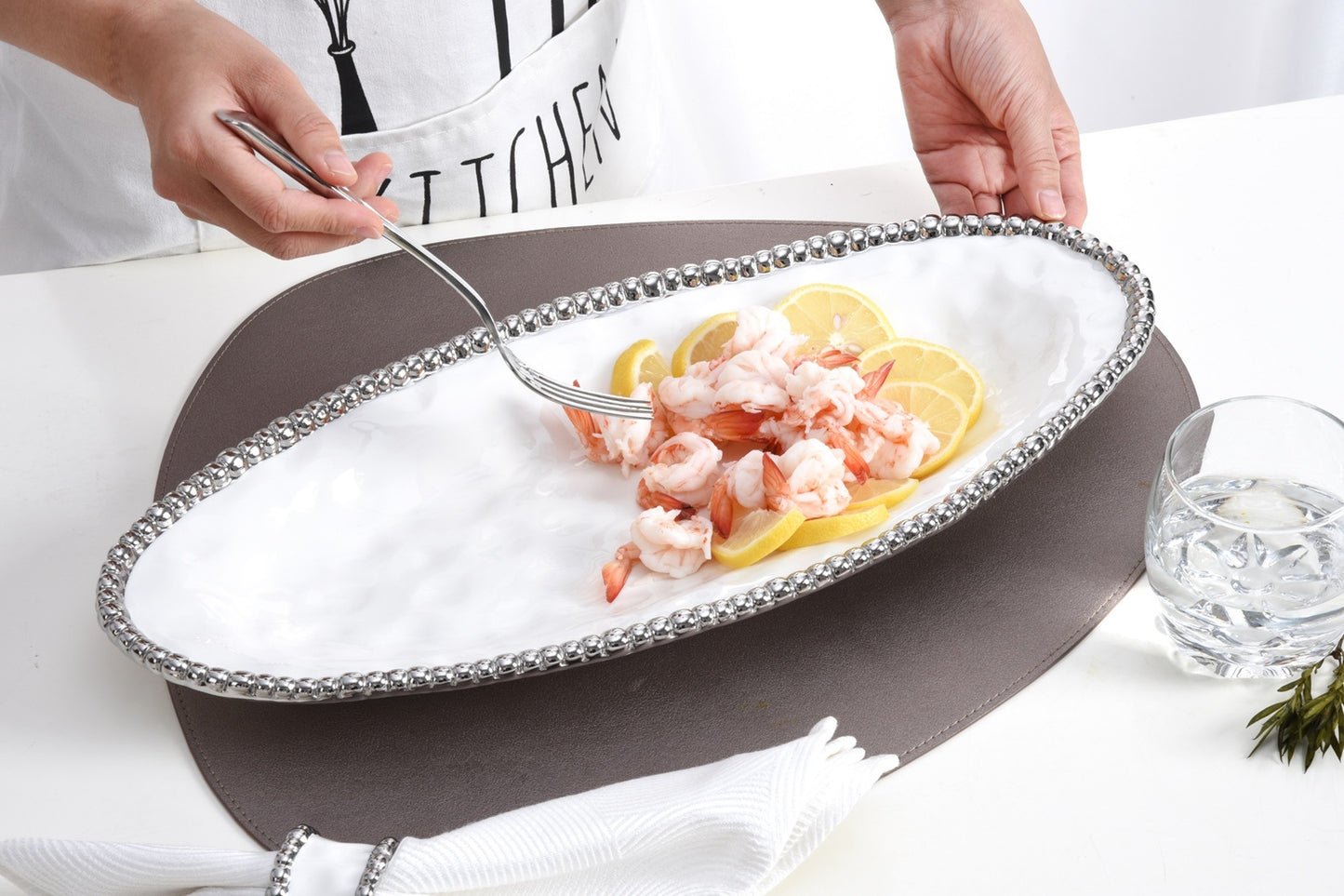 CER-White Oval Serving Piece