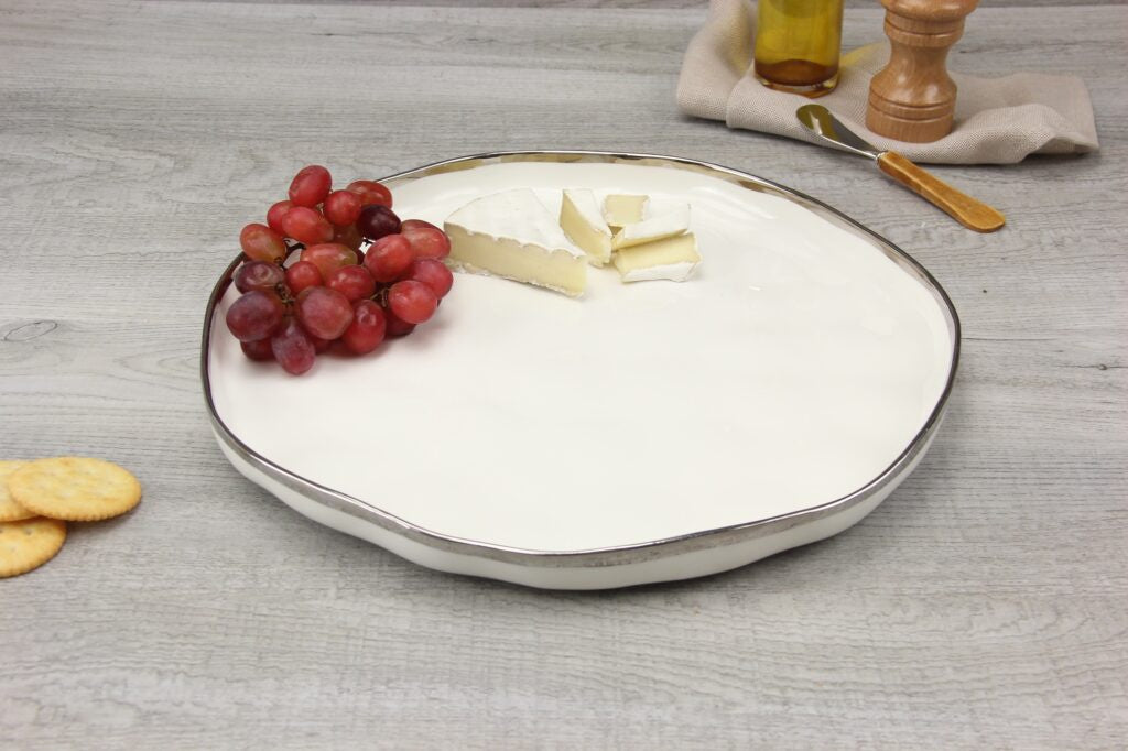 CER-White Round Serving Piece