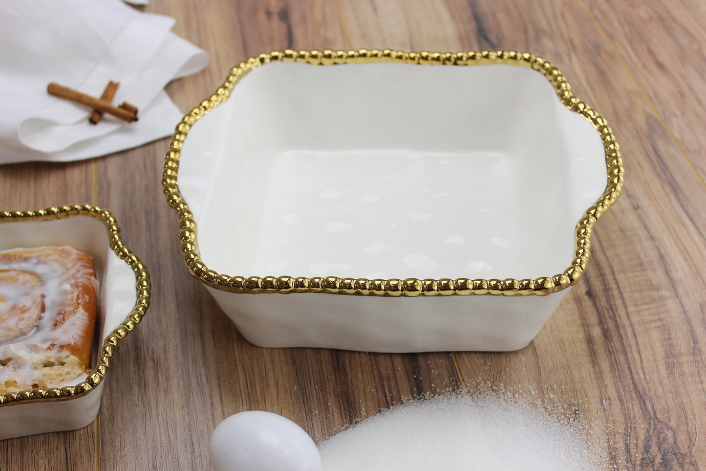 CER-White Gold Square Baking Dish