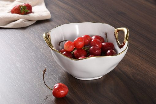 CER-White Gold Snack Bowl
