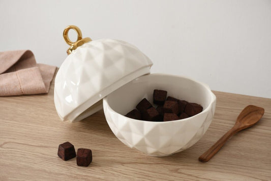 CER-White Gold Large Ornament Bowl