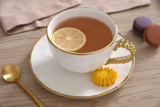 CER-White Gold Tea Cup & Saucer