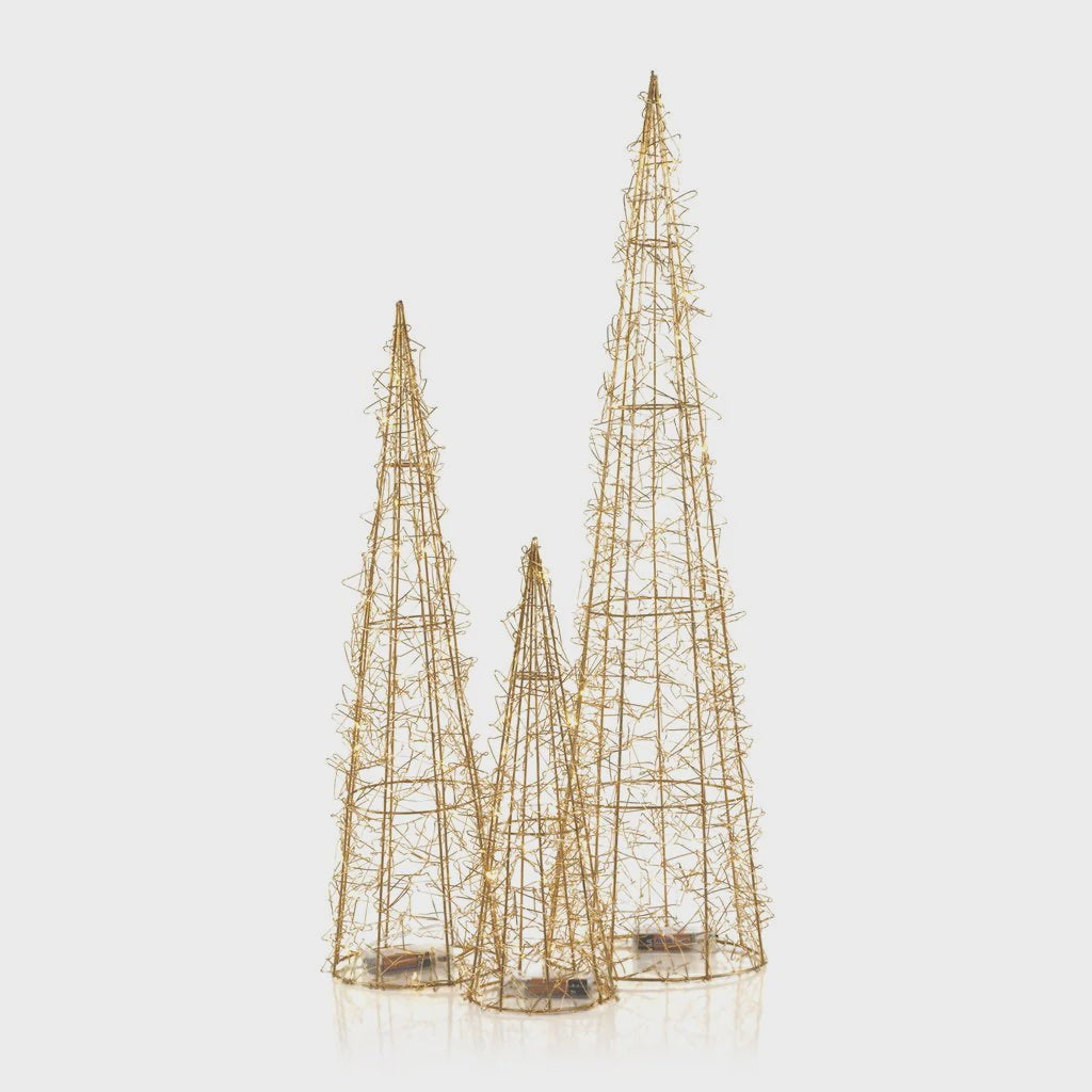 Holiday Gold Wire Led Tree