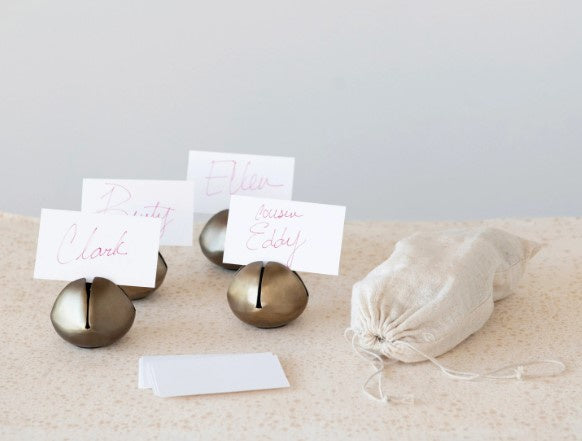 Metal Bell Place Card Holders