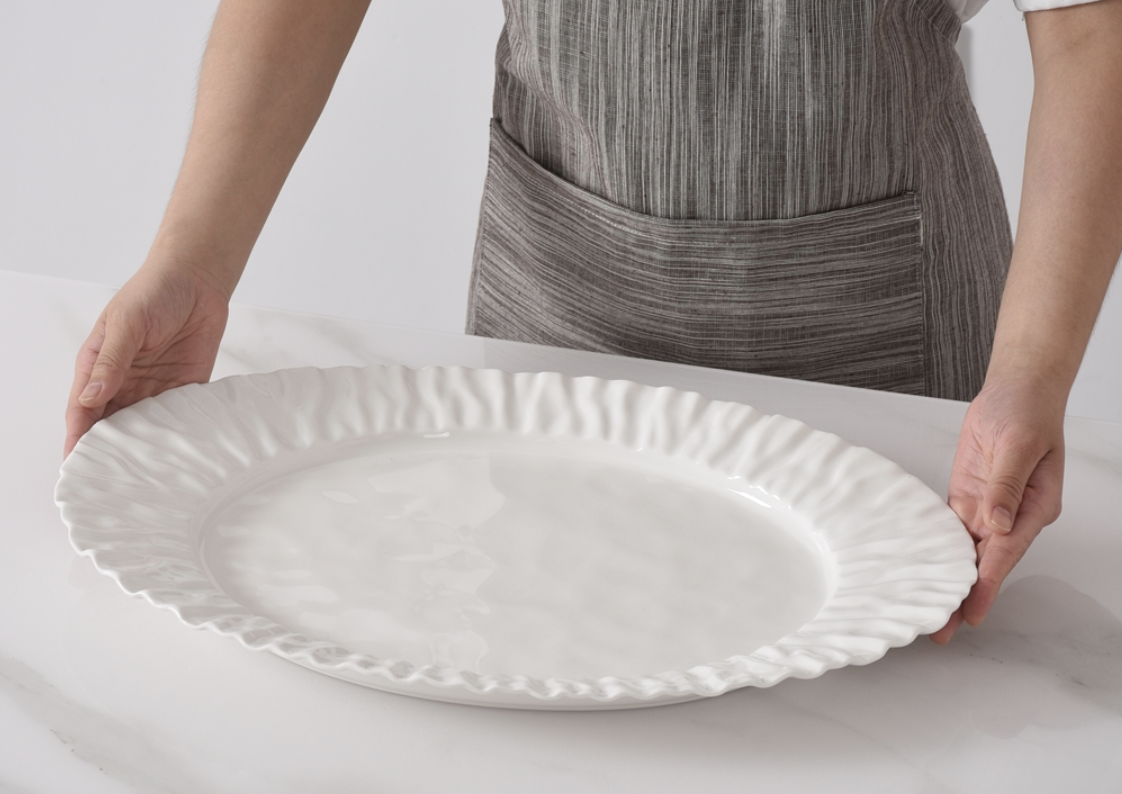 MAS-White Large Oval Platter