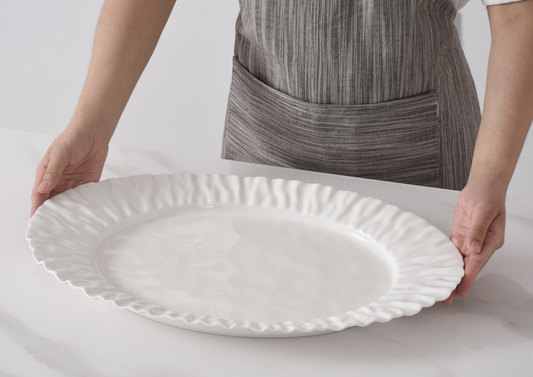 MAS-White Large Oval Platter