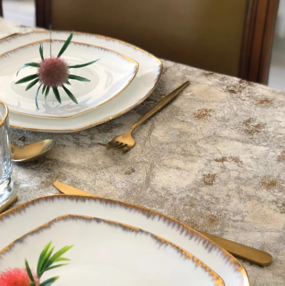 Gold Stone Tablecloths