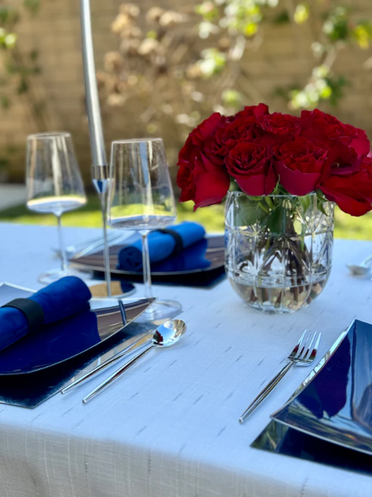 Silver Pindrop Tablecloths