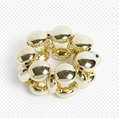 Golden Beaded Napkin Ring/ 1PC