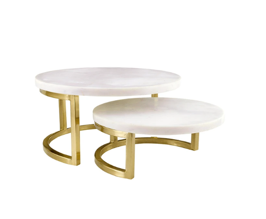 Marble Nesting Trays - Gold