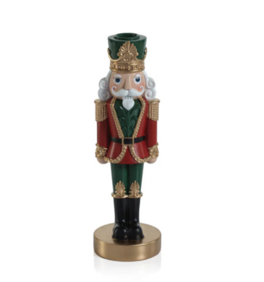 Red & Green Nutcracker Taper Holders
