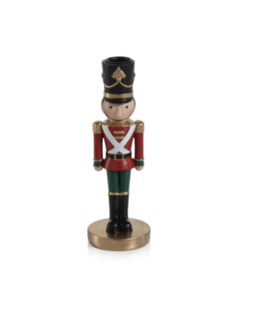 Red & Green Nutcracker Taper Holders