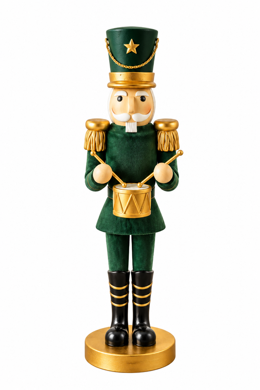 Dark Green Velvet & Gold Soldier W/Drums | Details Panamá